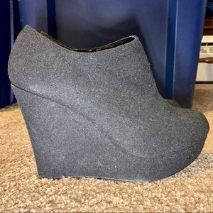 Charcoal Platform Wedges
